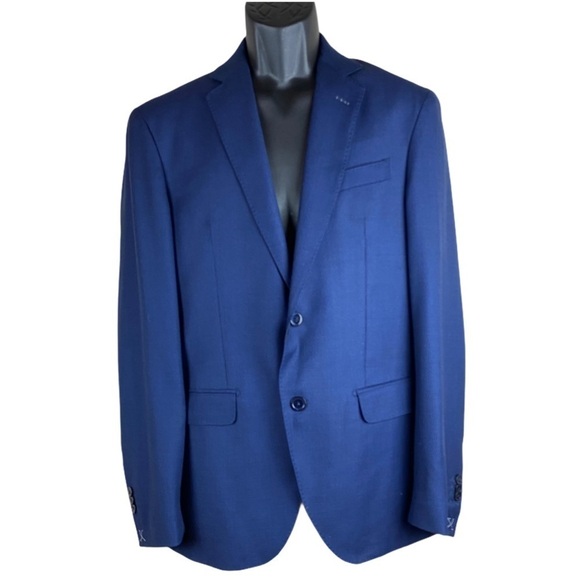 NWT Massimo Dutti Viscose Dark Blue Jacket Size 40